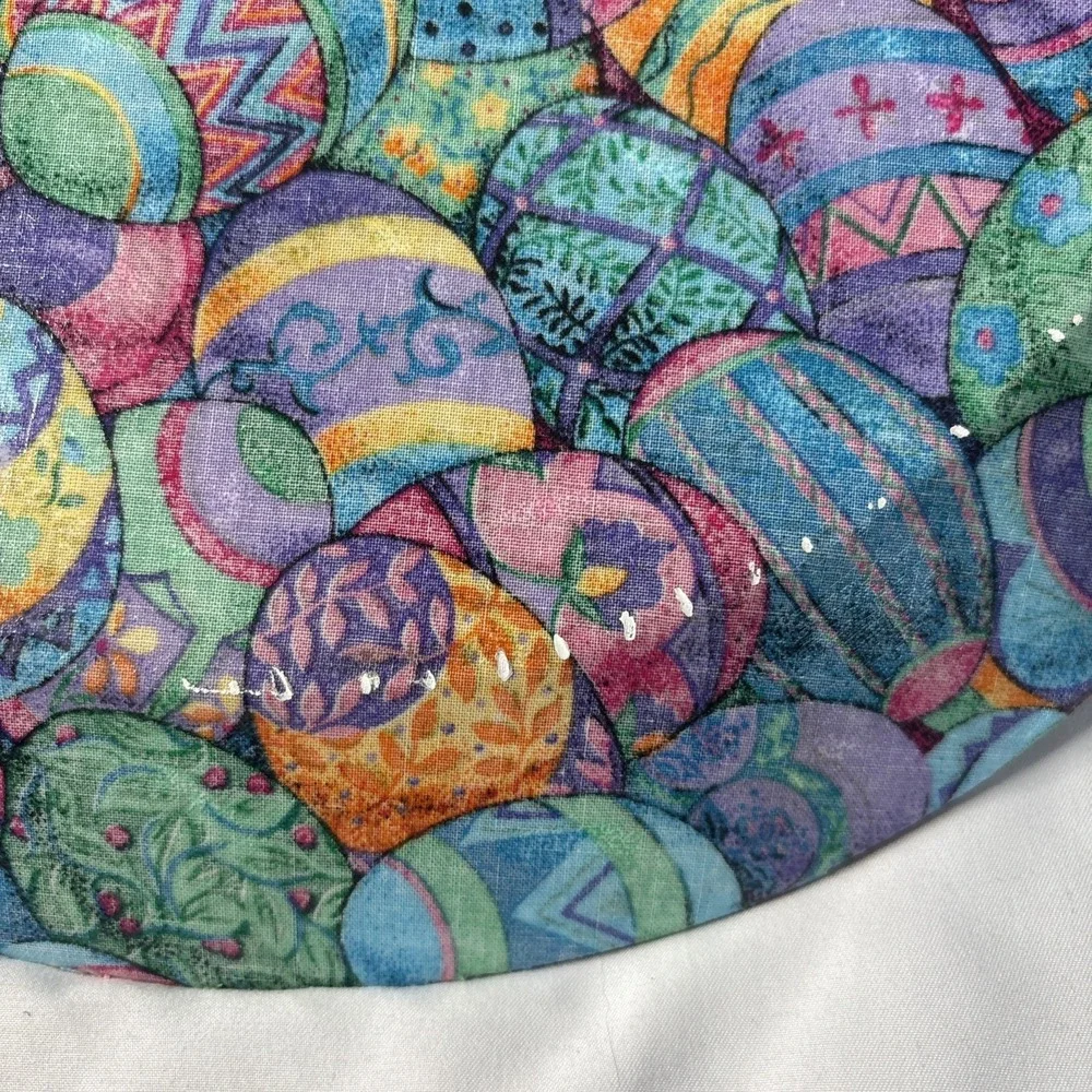 Vtg Easter Egg Decoupage Glass‎ Platter 13